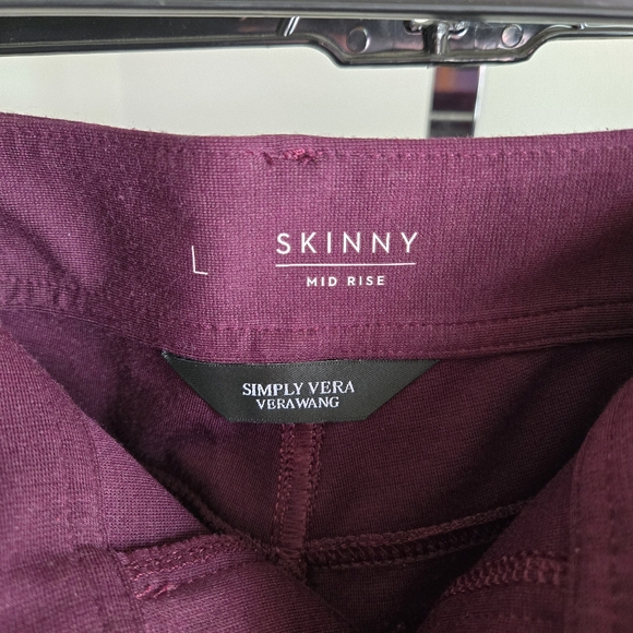 Simply Vera Vera Wang Skinny Mid Rise Pants Sz Lg Bundle Of 2 - Picture 5 of 8